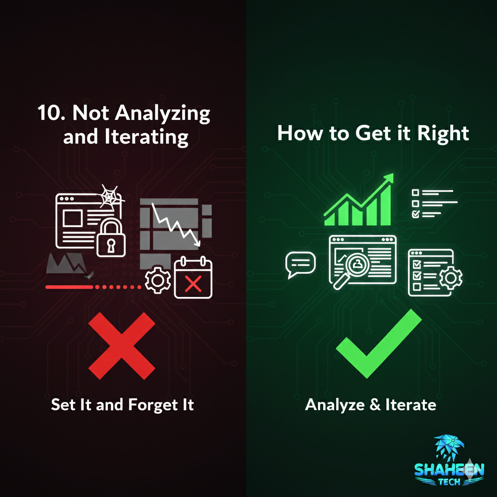 10. Not Analyzing and Iterating