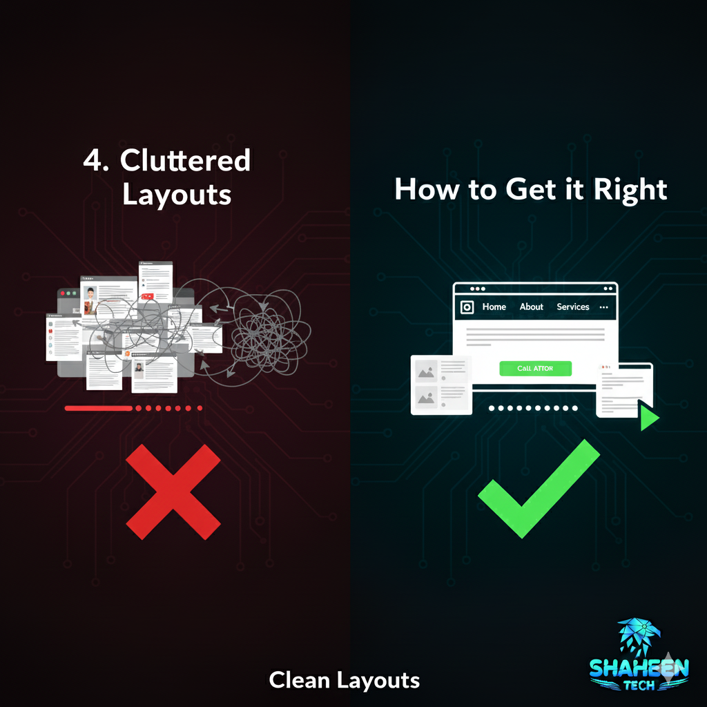 Common Website Design Mistakes: 4. Cluttered Layouts