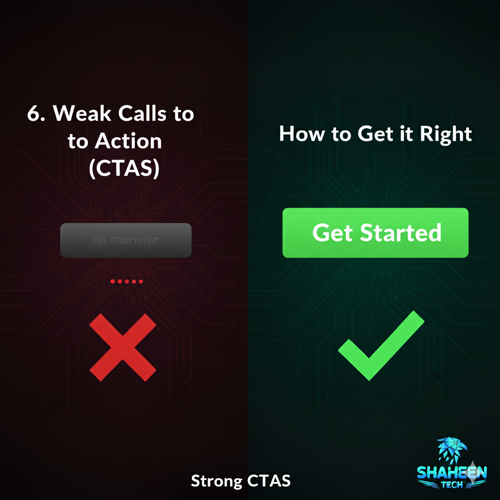 Common Website Design Mistakes: 6. Weak Calls to Action (CTAs)